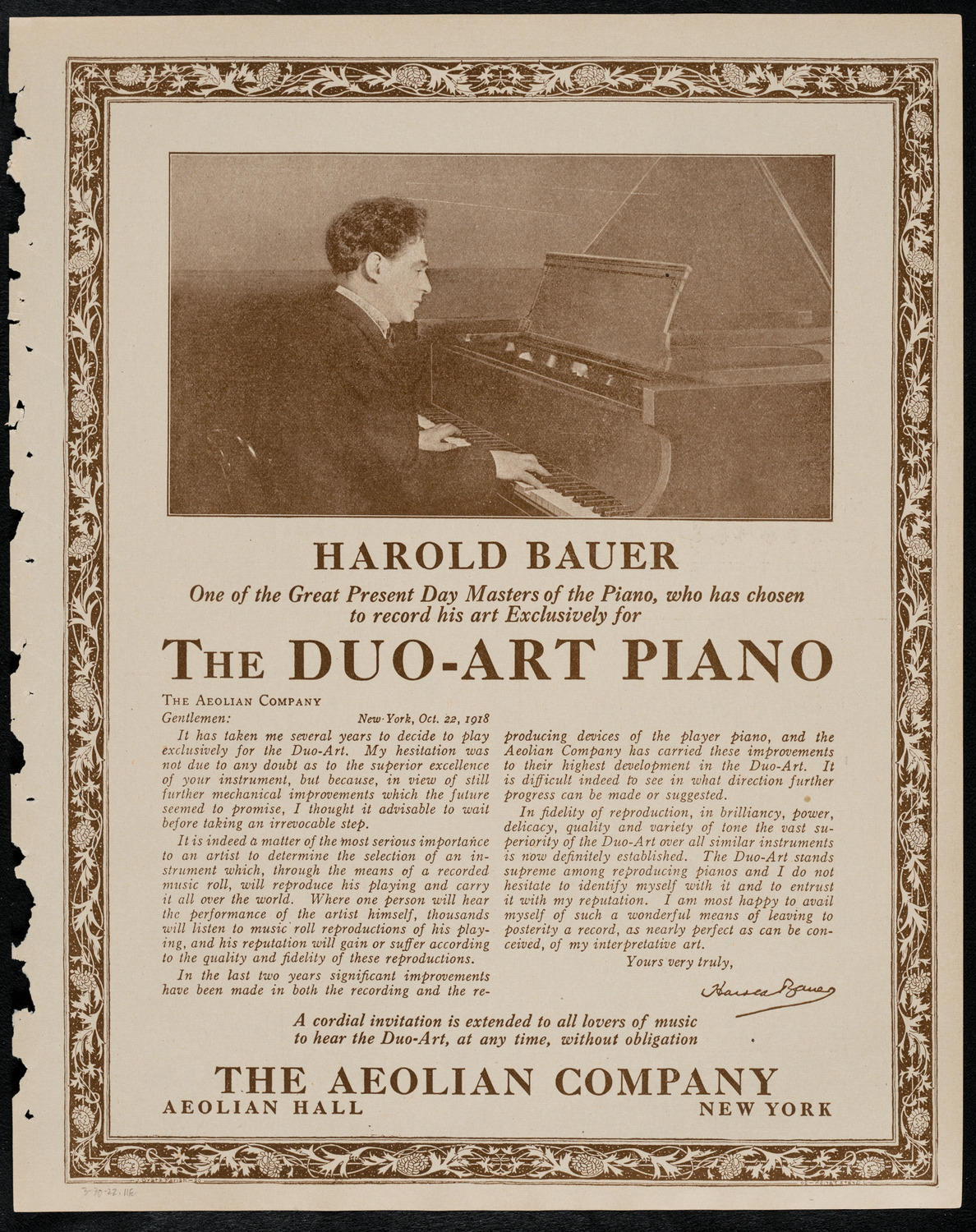 New York Philharmonic, March 30, 1922, program page 11