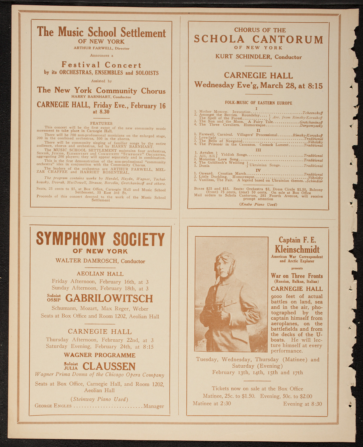 New York Philharmonic, February 10, 1917, program page 8