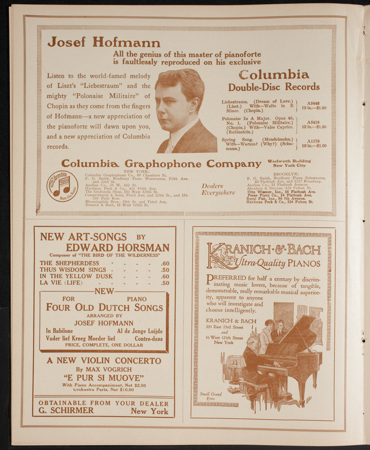 New York Philharmonic, February 24, 1916, program page 6