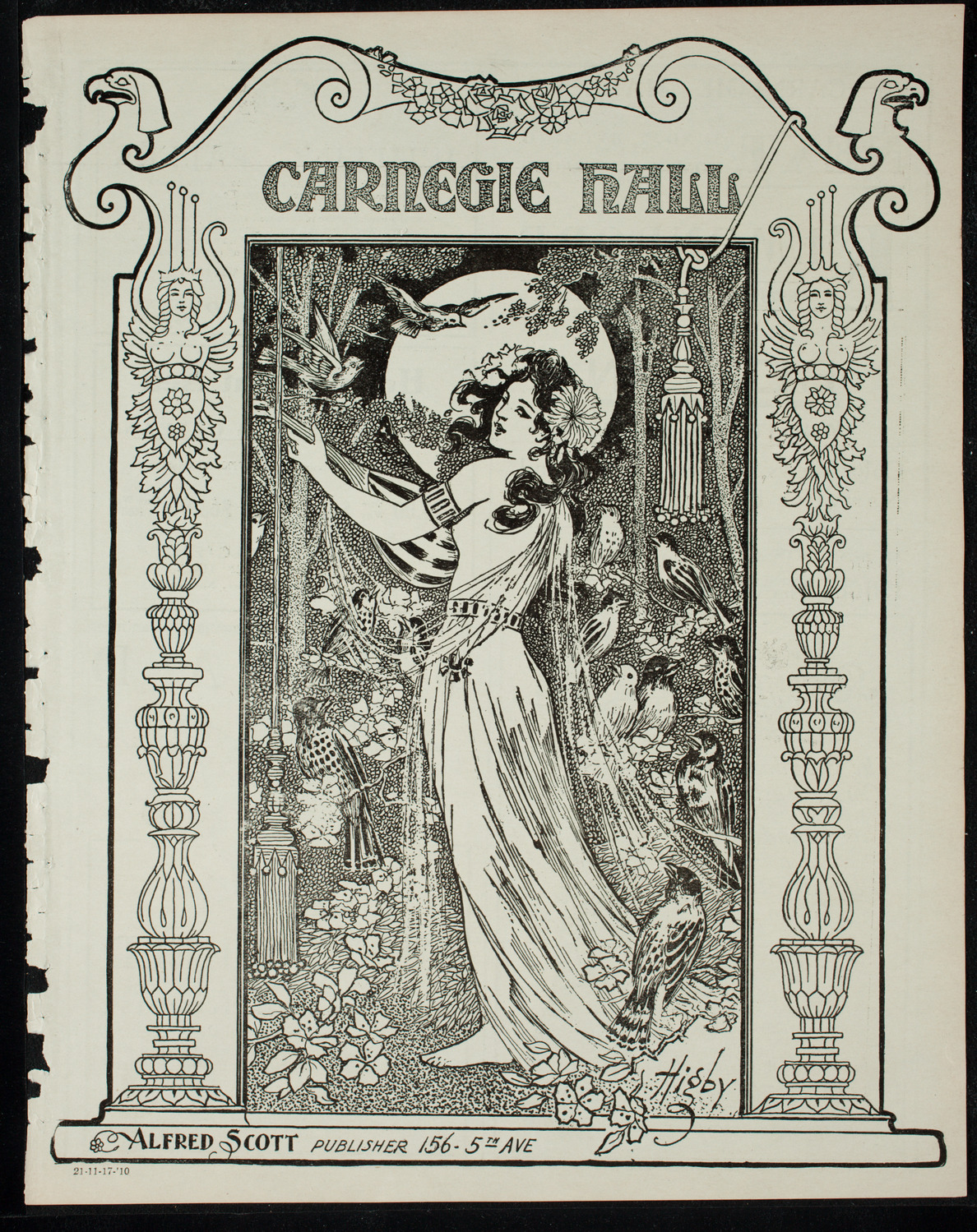 Russian Symphony Society of New York, November 17, 1910, program page 1