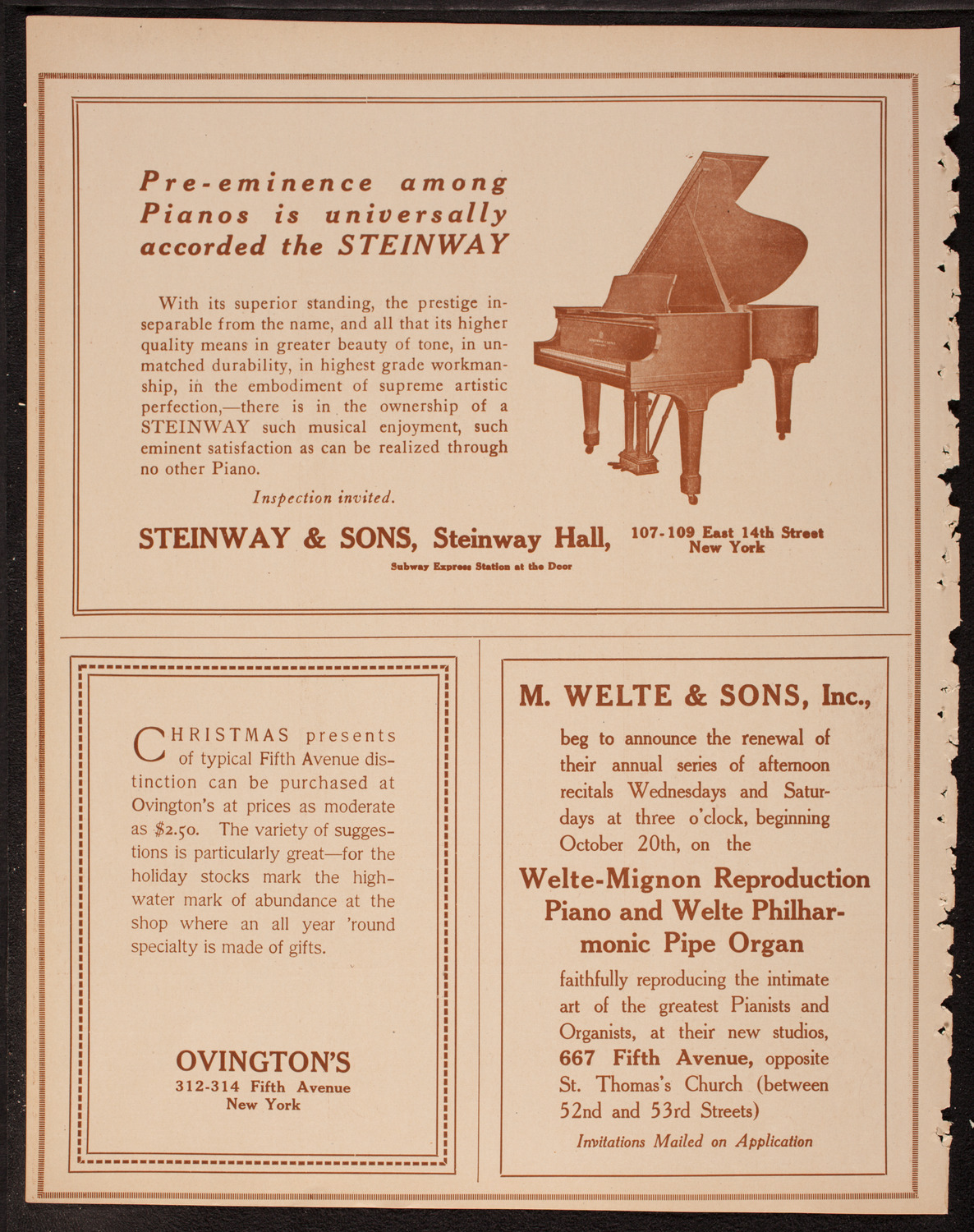 New York Philharmonic, November 30, 1917, program page 4