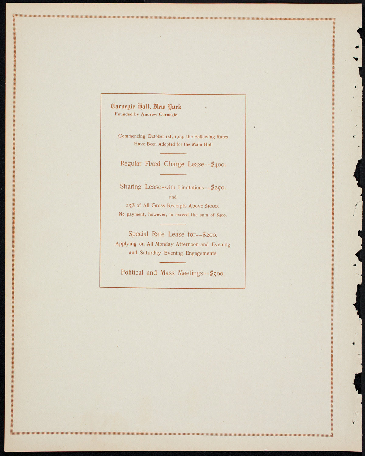 Josef Hofmann, Piano, April 4, 1914, program page 10