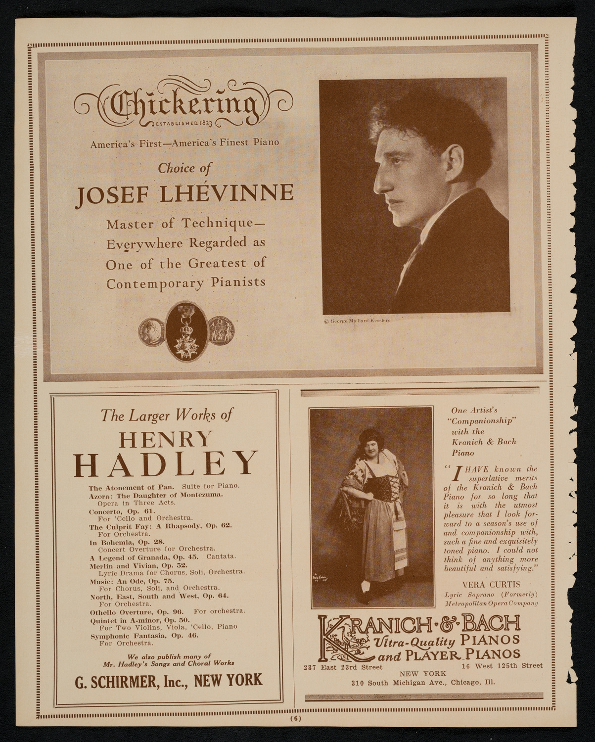 New York Philharmonic, December 27, 1925, program page 6