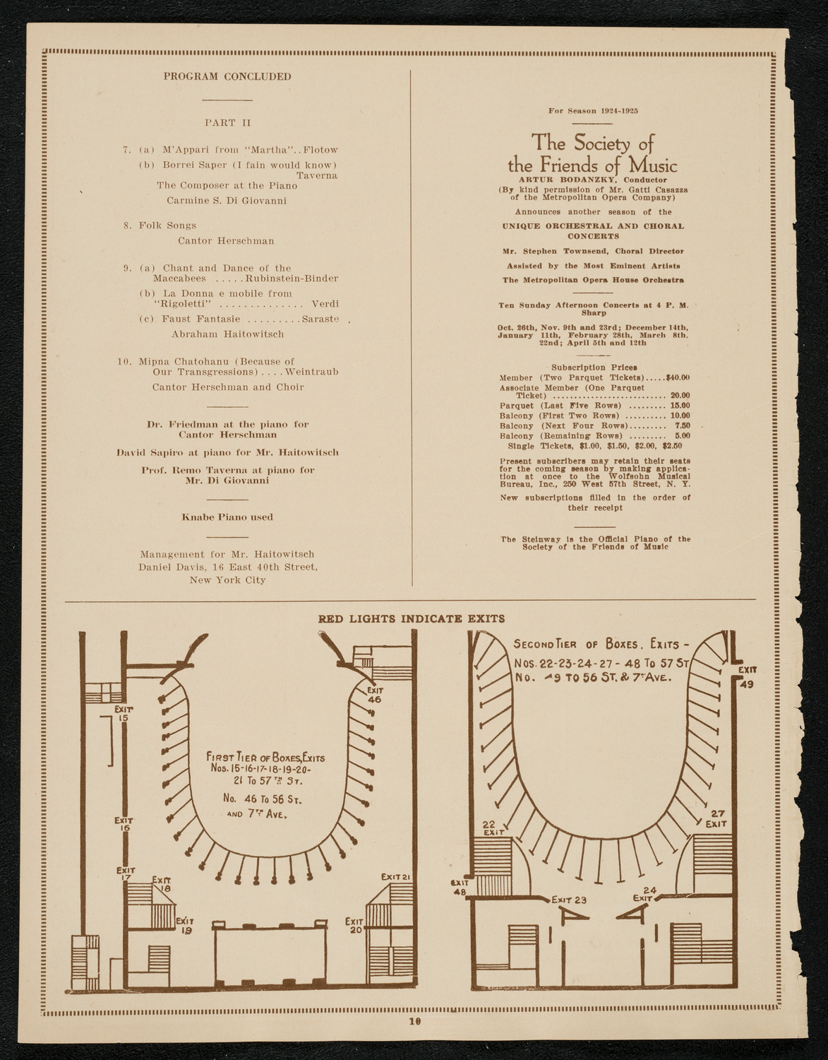 Grand Concert and Recital, May 25, 1924, program page 10