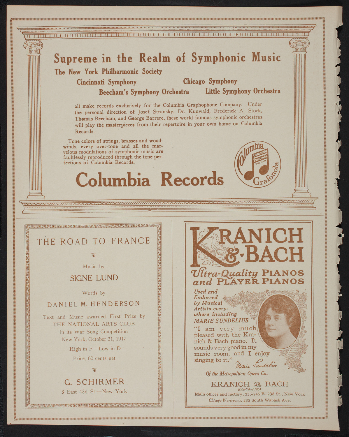 New York Symphony Orchestra, January 5, 1918, program page 6