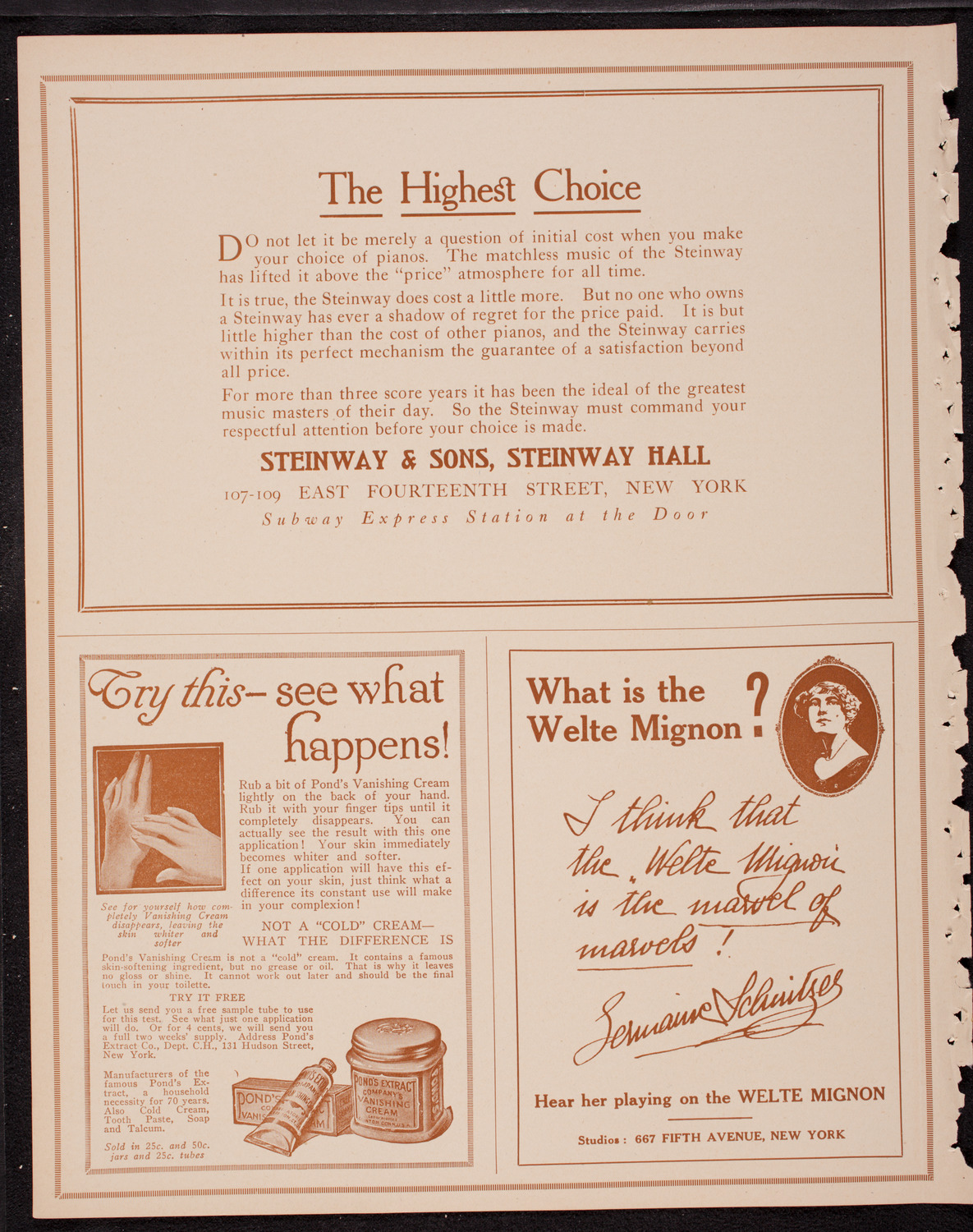 New York Philharmonic, December 9, 1916, program page 4