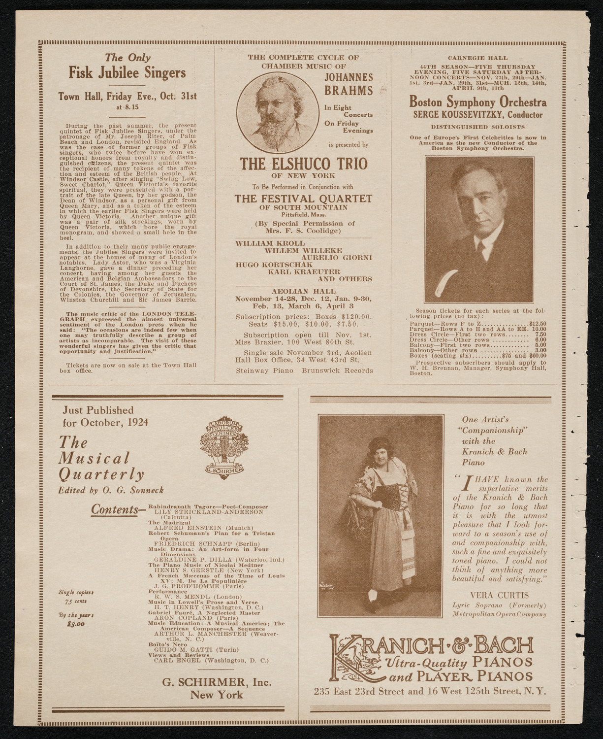 New York Philharmonic Students' Concert, October 29, 1924, program page 6