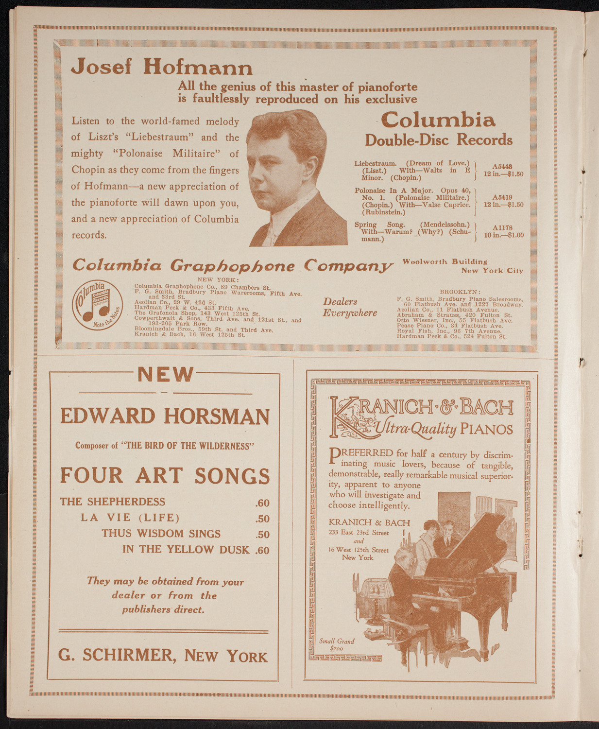 New York Symphony Orchestra, March 2, 1916, program page 6