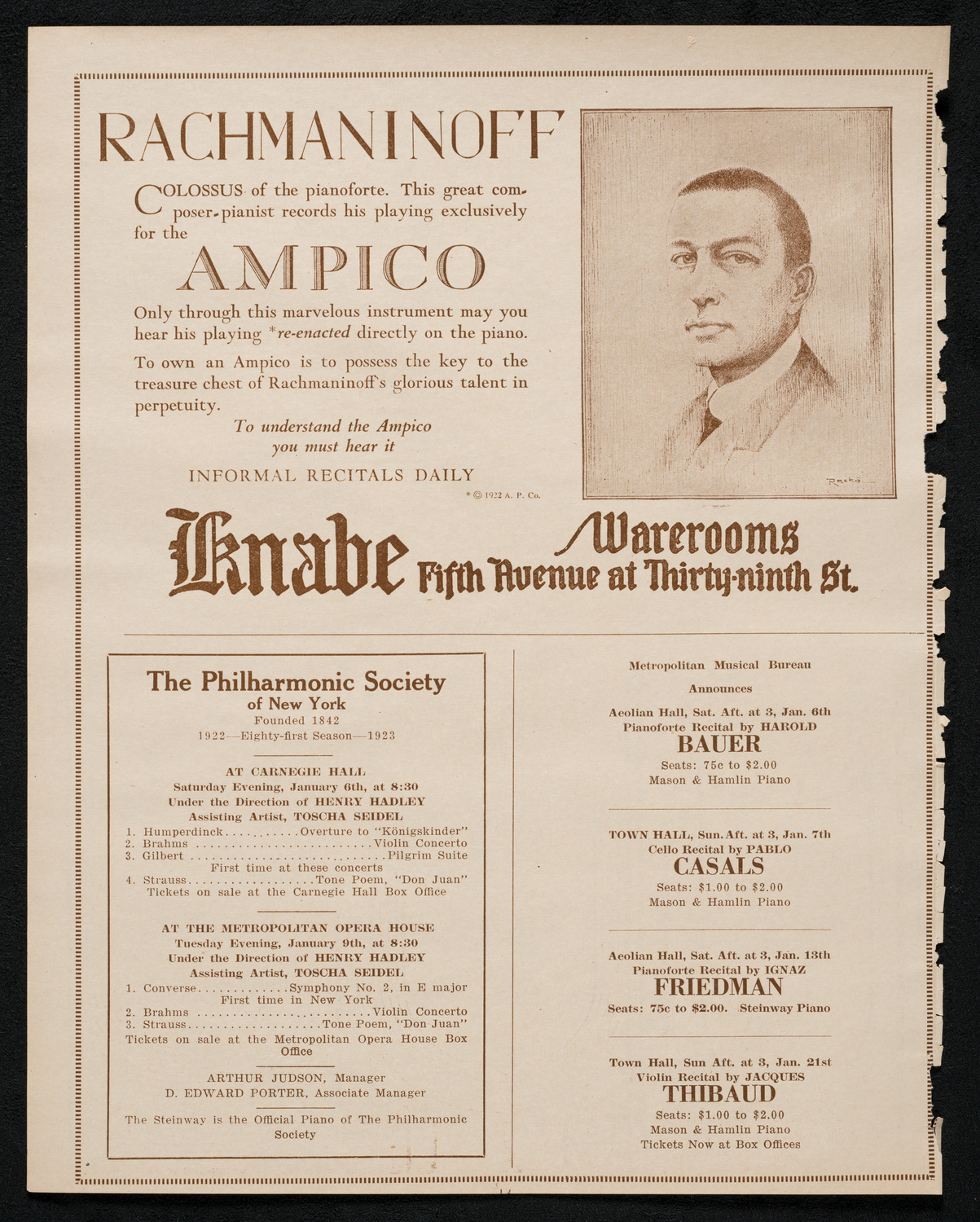 Graduation: New York School of Chiropractic, January 3, 1923, program page 12