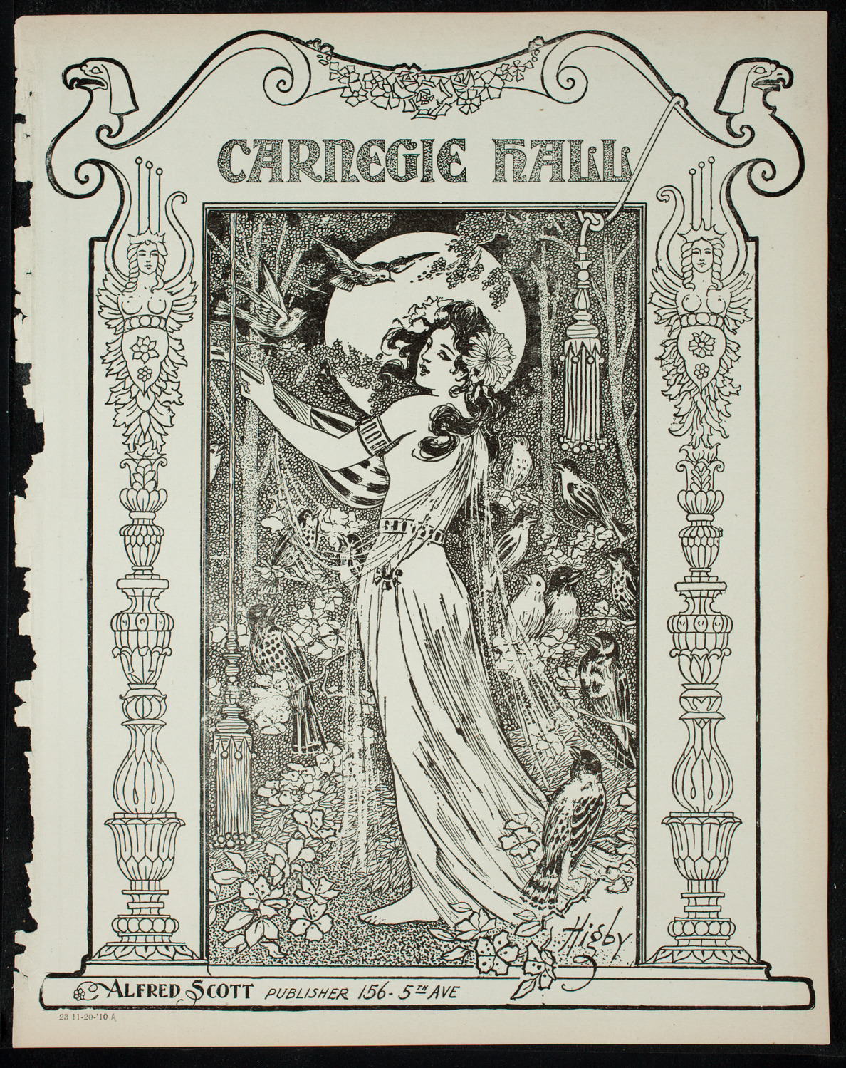 George Hamlin, Tenor, November 20, 1910, program page 1