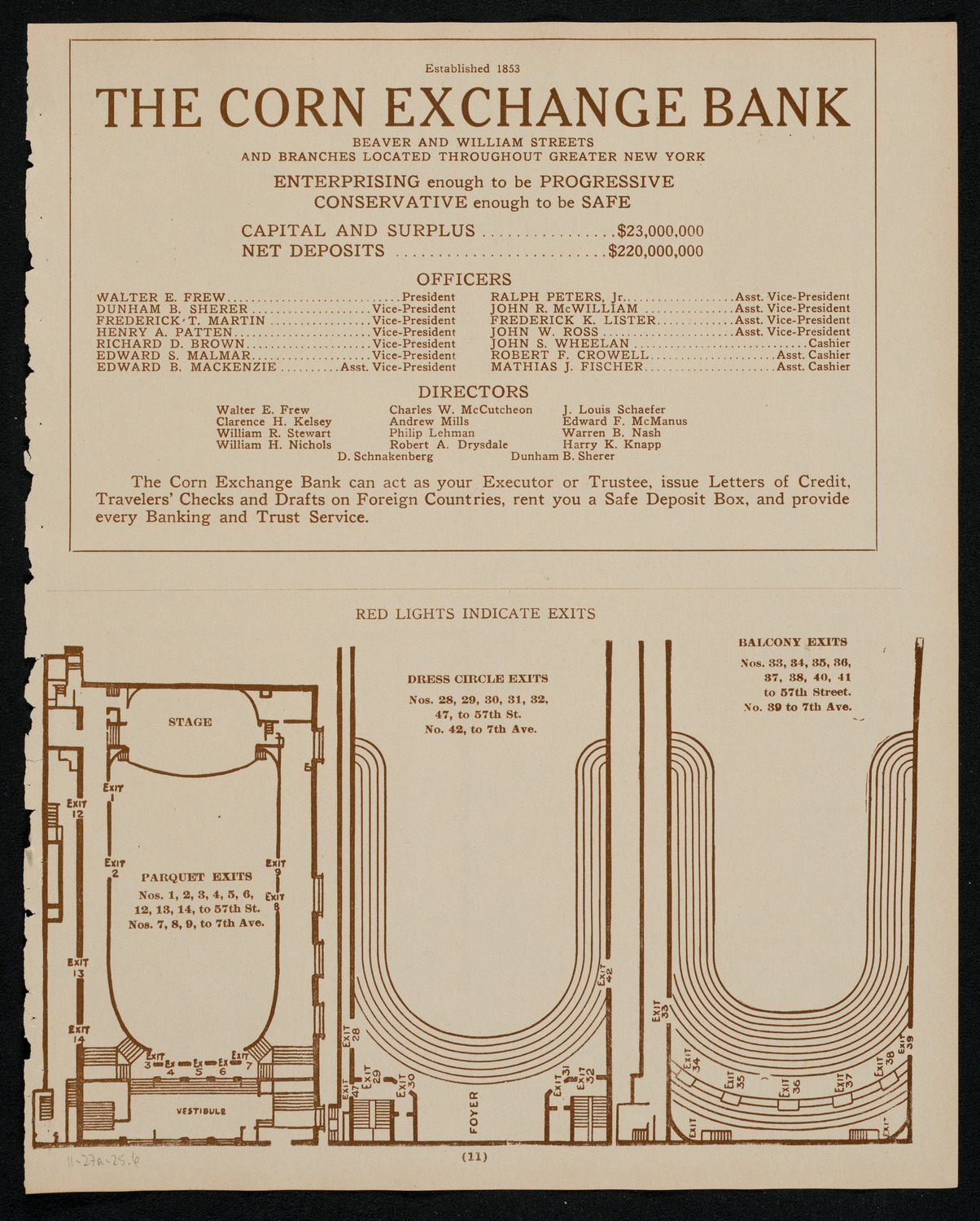 New York Philharmonic, November 27, 1925, program page 11