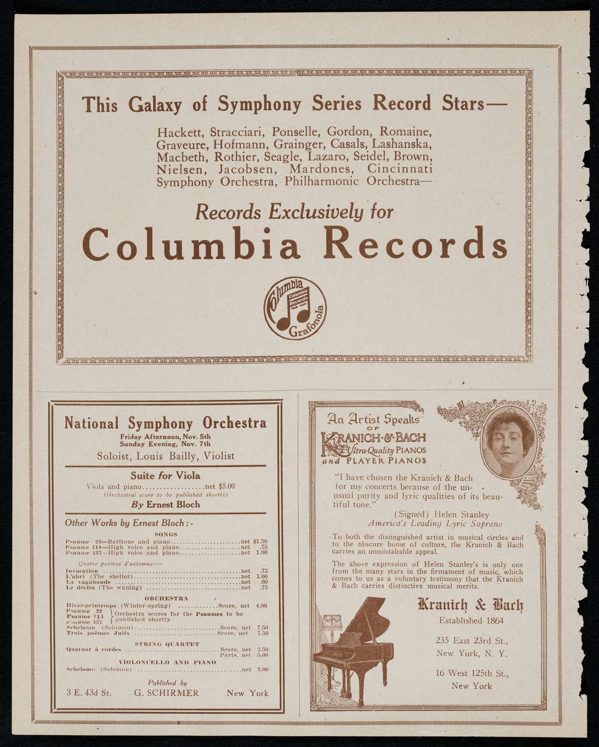 Ervin Nyiregyházi, Piano, November 7, 1920, program page 6