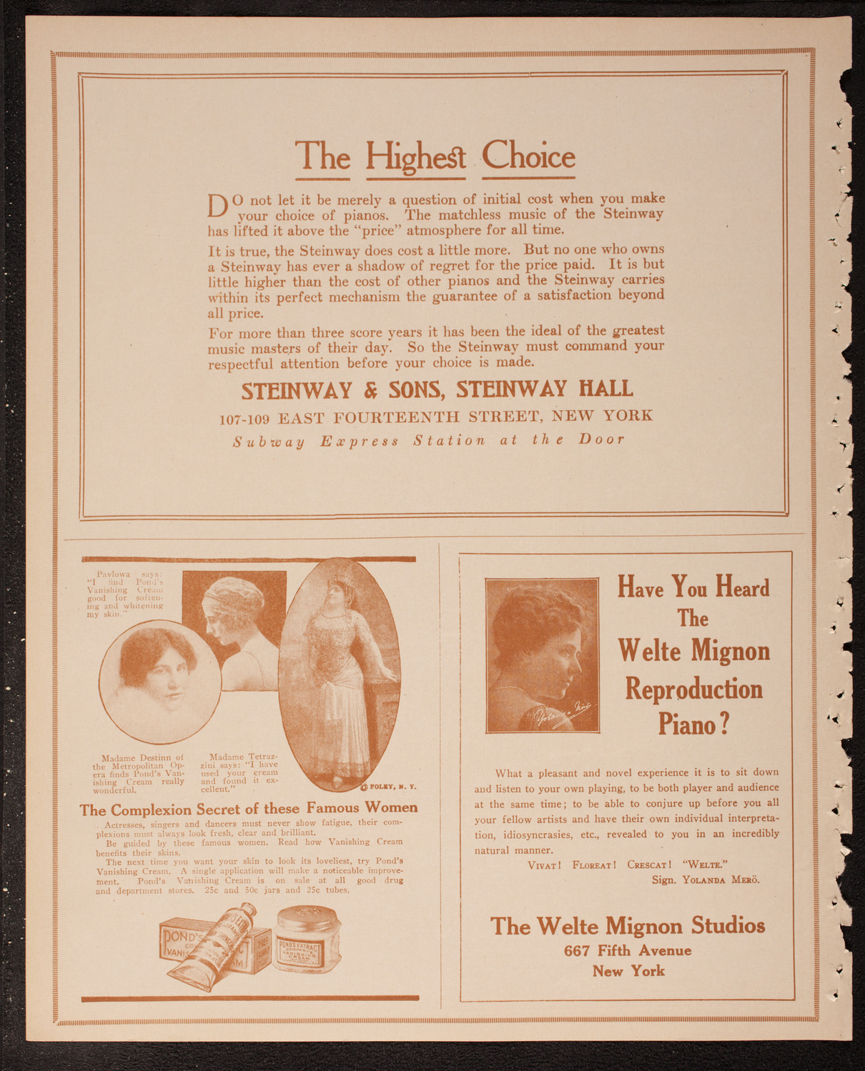 Meeting: The Humanitarian Cult, March 27, 1917, program page 4