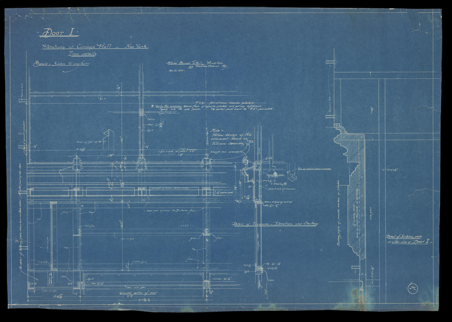 Door 1: Iron details, March 23, 1920