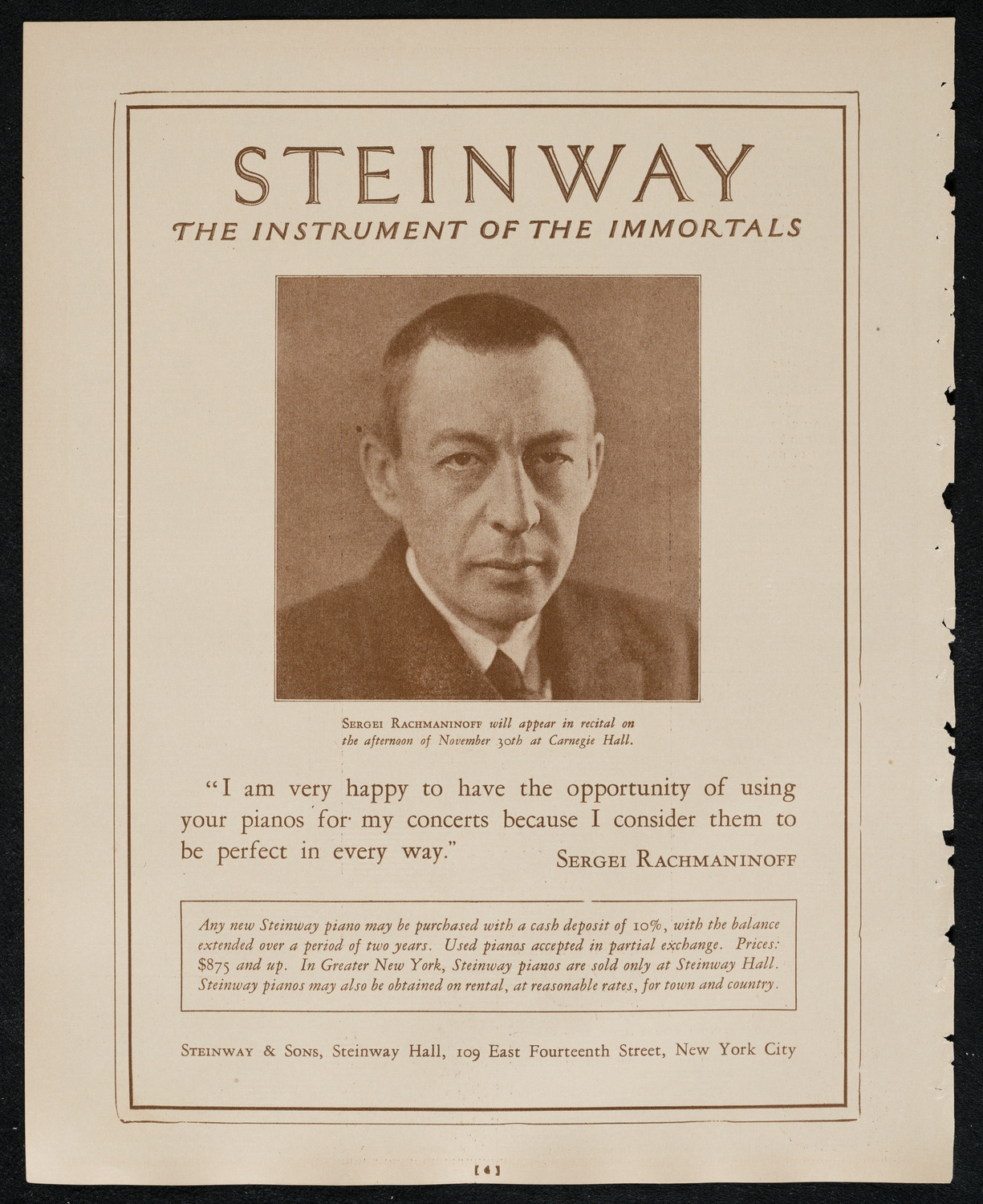 Boston Symphony Orchestra, November 29, 1924, program page 4