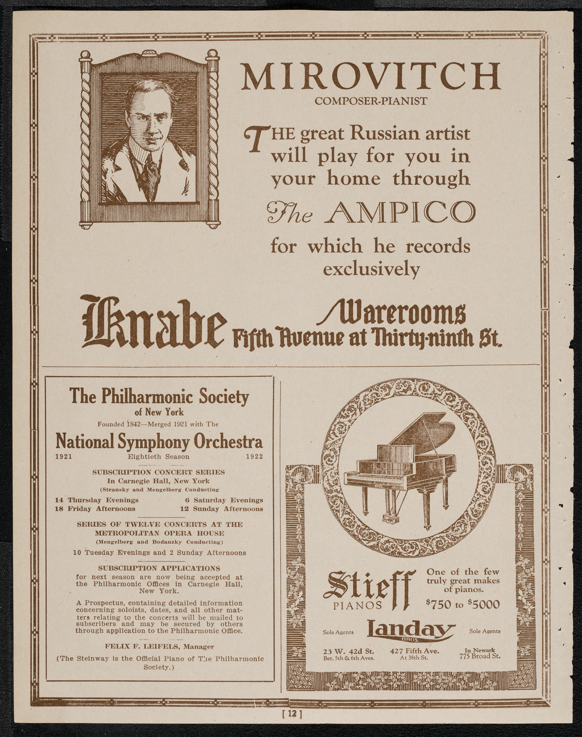 Amelita Galli-Curci, Soprano, May 12, 1921, program page 12