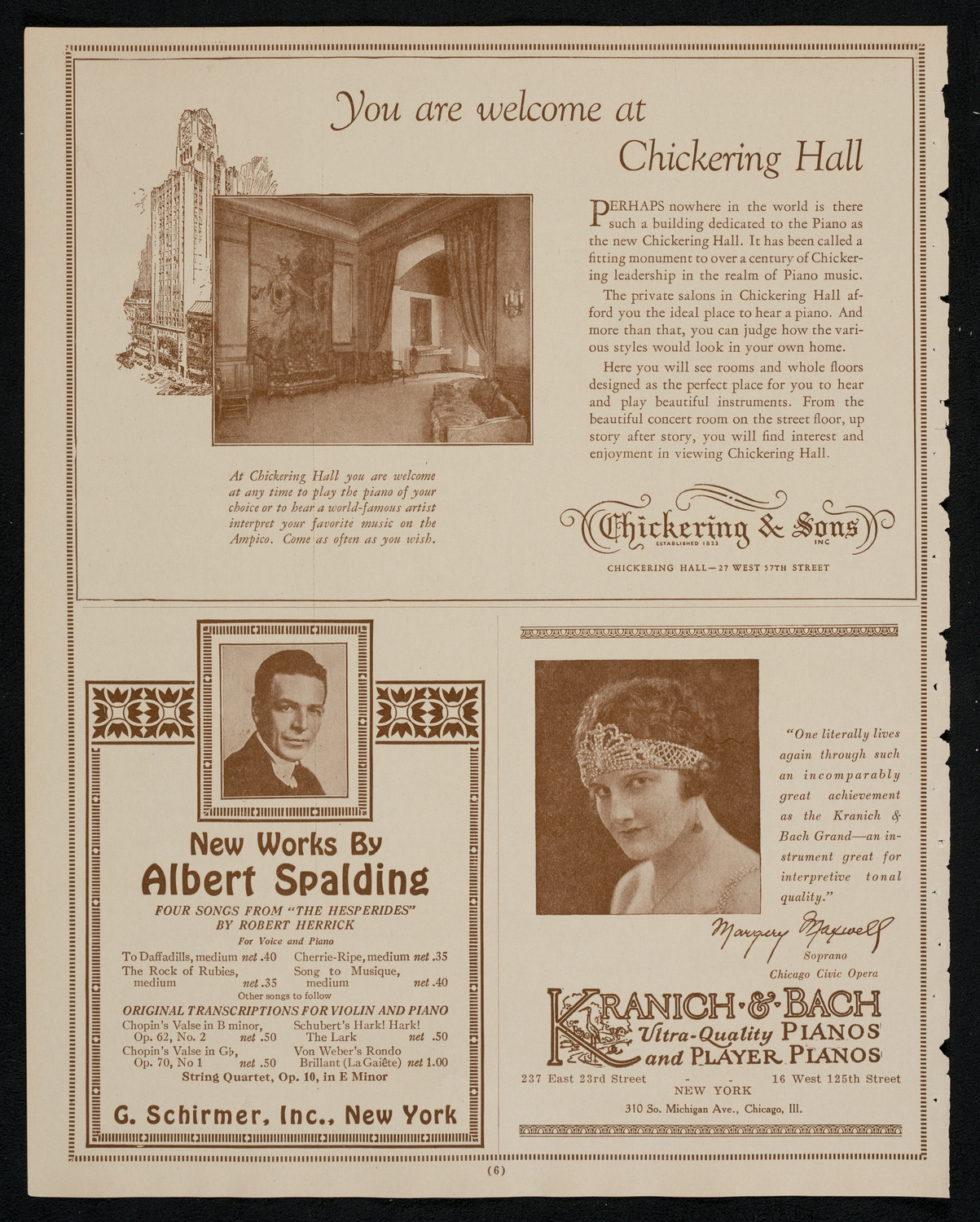 Toscha Seidel, Violin, October 17, 1925, program page 6