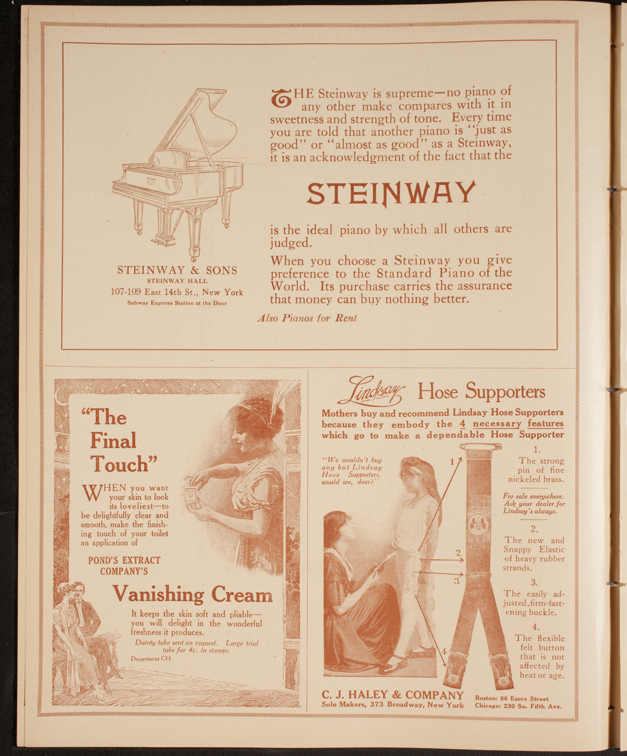Efrem Zimbalist, Violin, November 14, 1914, program page 4