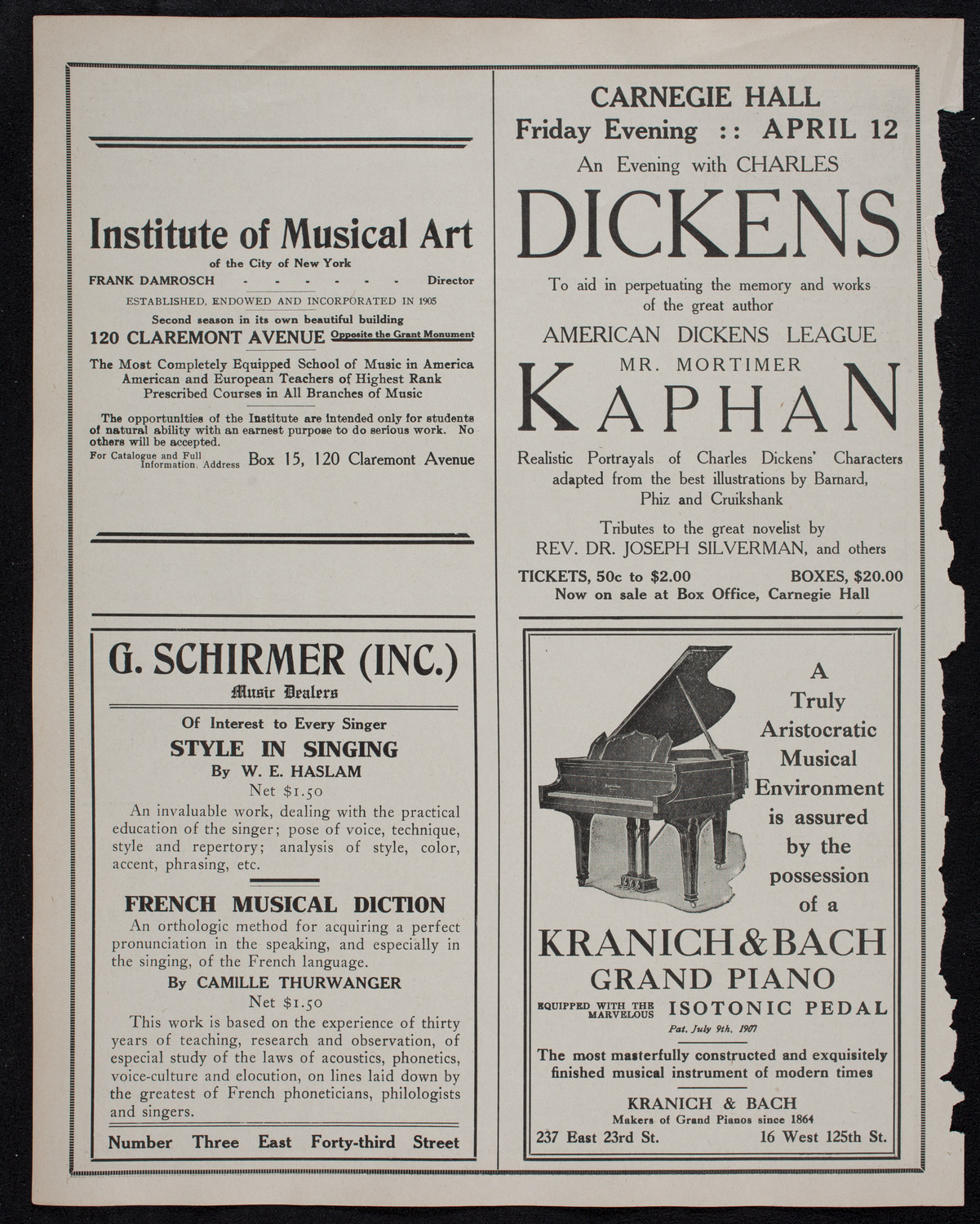 Symphony Concert for Young People, March 16, 1912, program page 6