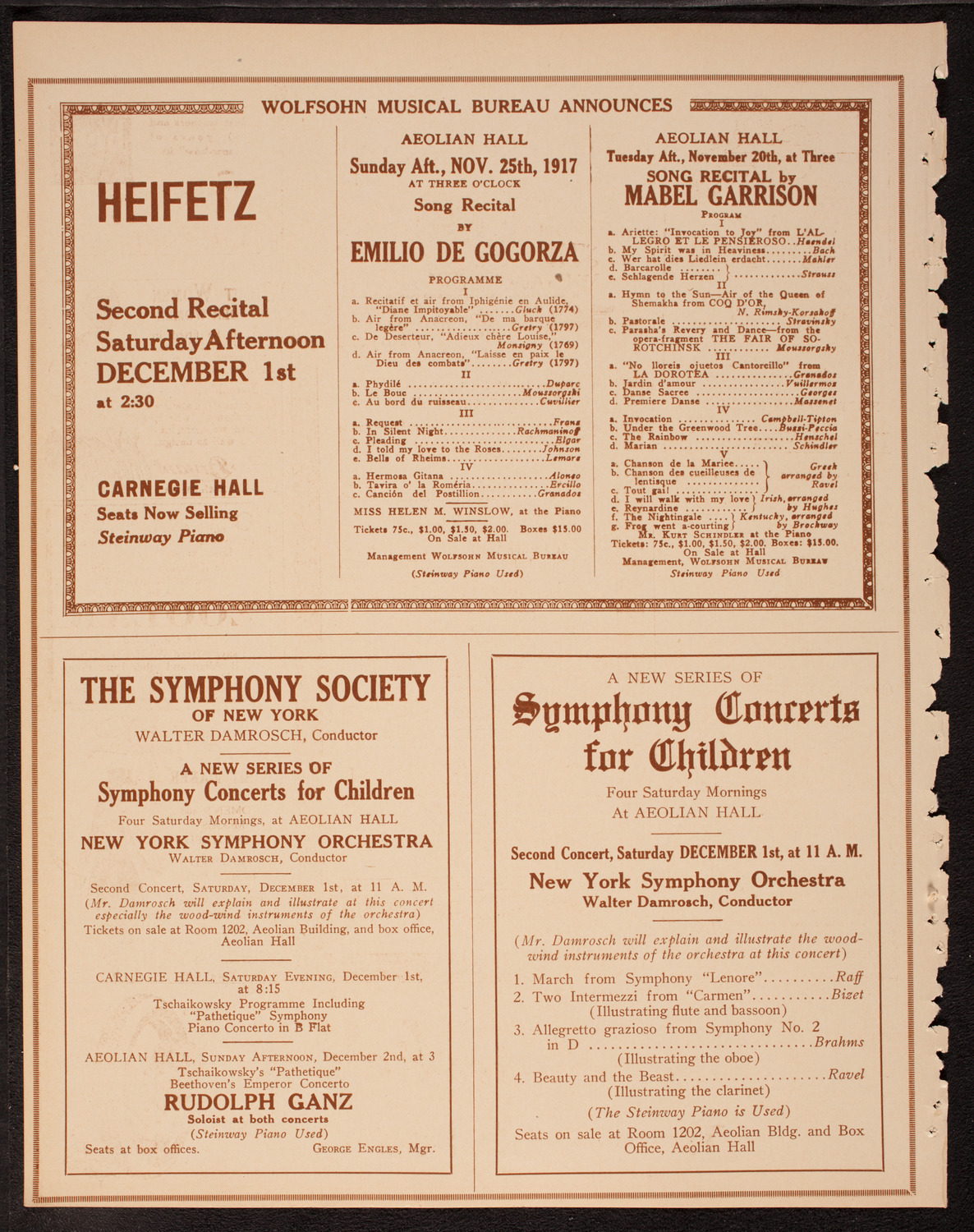 Meeting: The Humanitarian Cult, November 20, 1917, program page 8