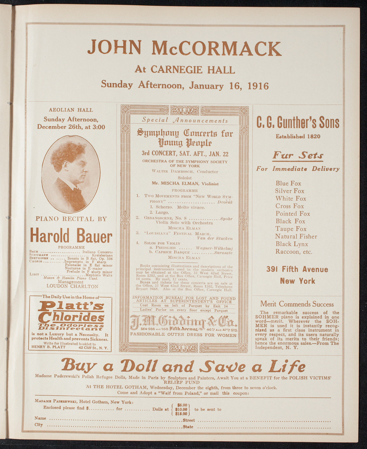 Symphony Concert for Young People, December 18, 1915, program page 9