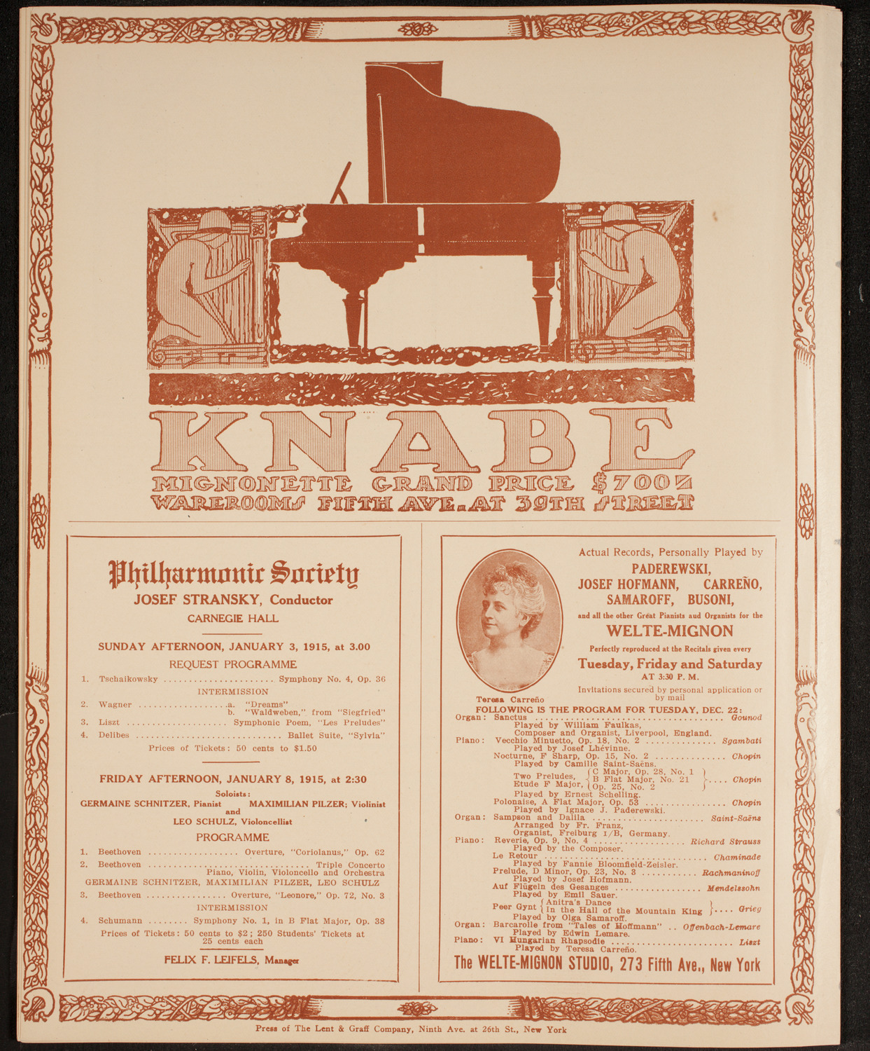 Symphony Concert for Young People, December 19, 1914, program page 12