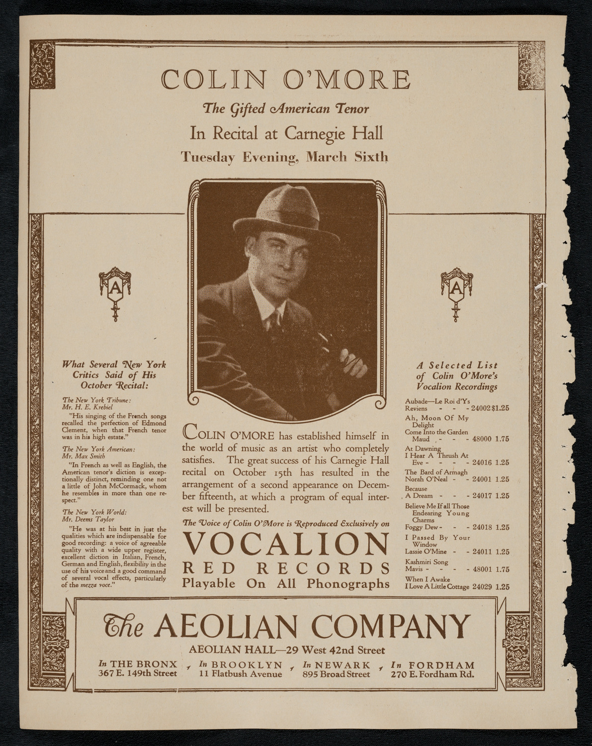 Philadelphia Orchestra, February 27, 1923, program page 2