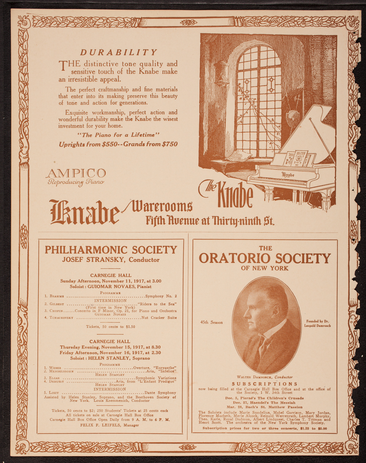 Meeting: The Humanitarian Cult, October 30, 1917, program page 12