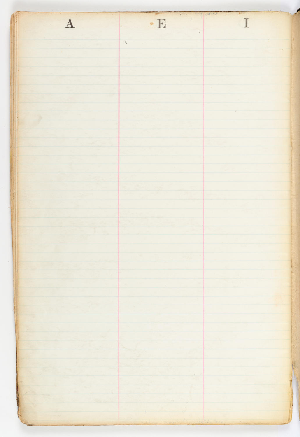 Music Hall Account Ledger Index, volume 2, page 68