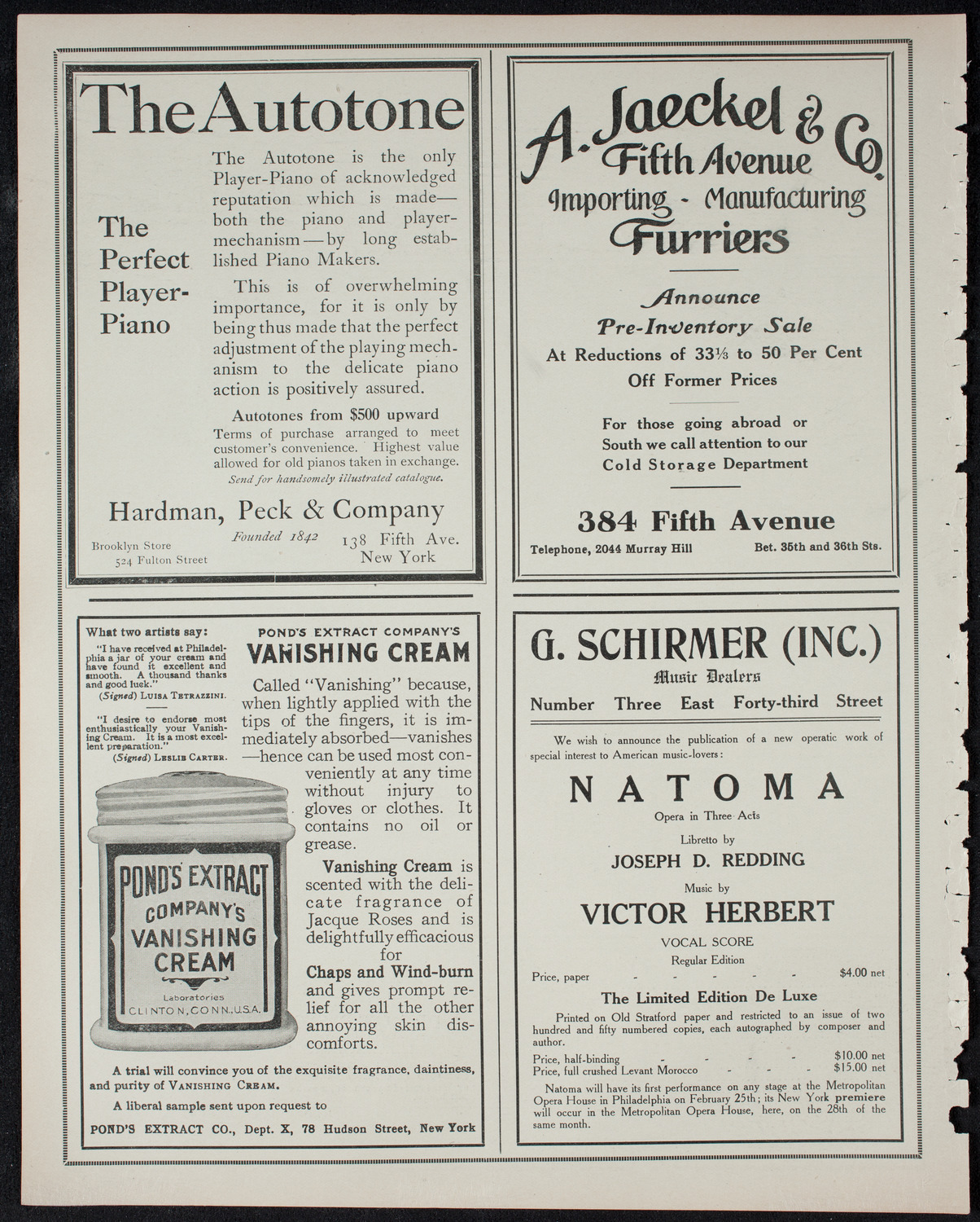 Boston Symphony Orchestra, February 25, 1911, program page 8