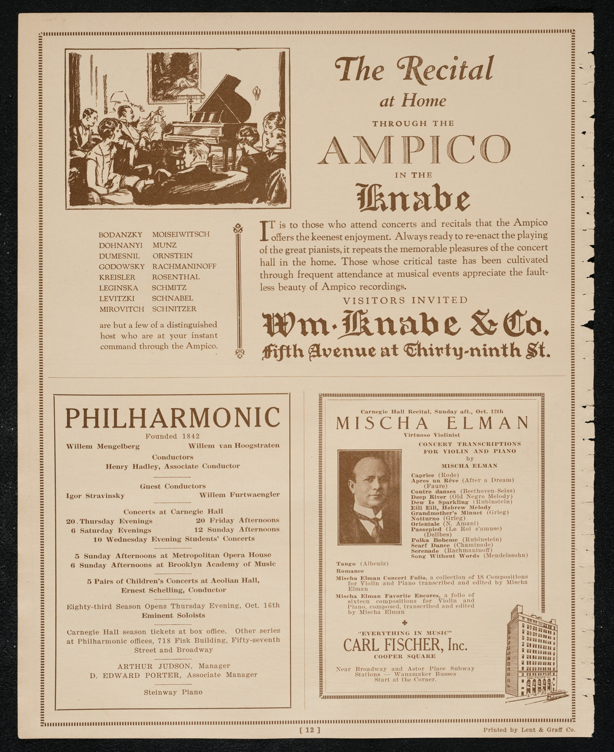 Rhys Morgan, Tenor, October 6, 1924, program page 12