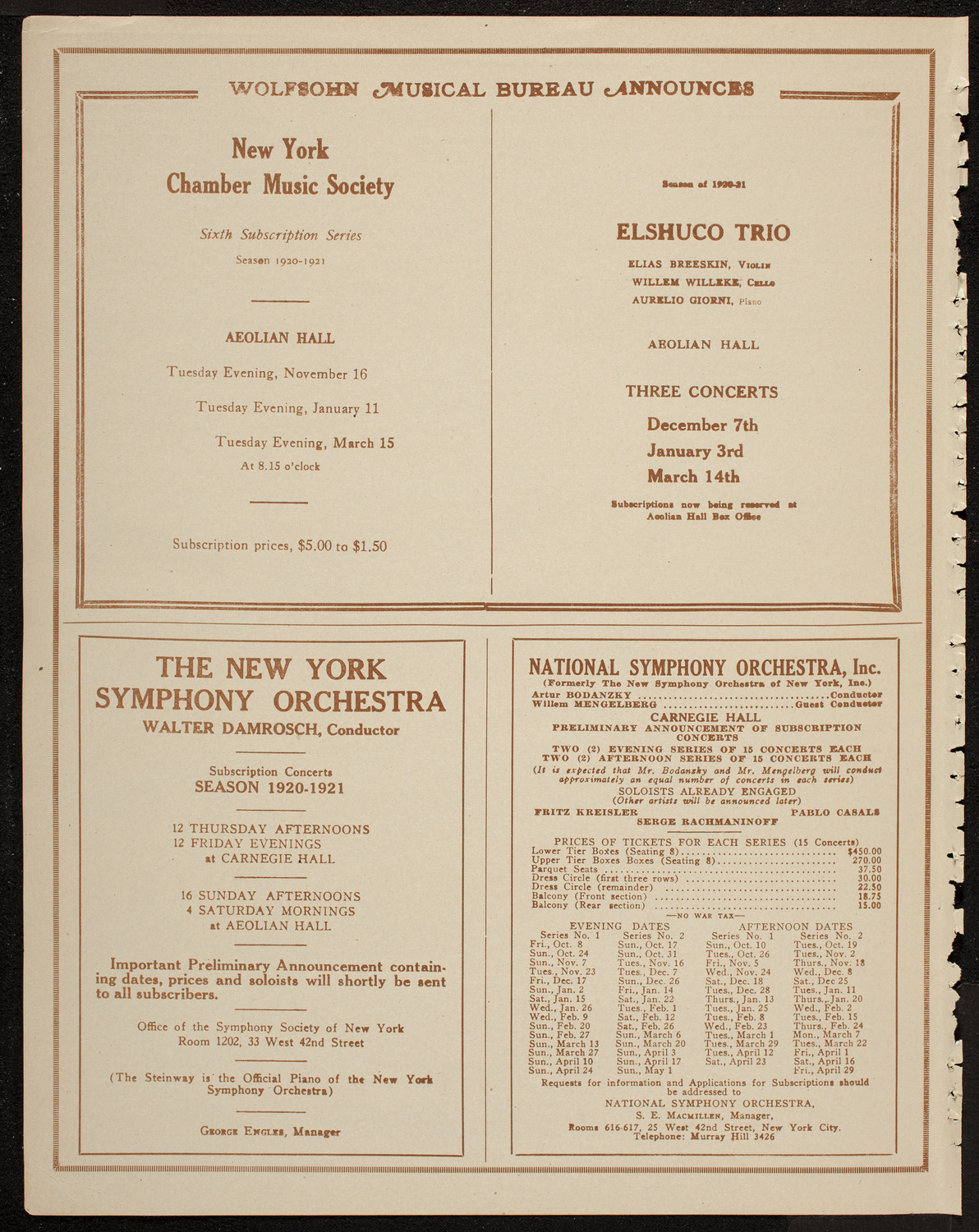 Cantor Mordecai Hershman, June 9, 1920, program page 8