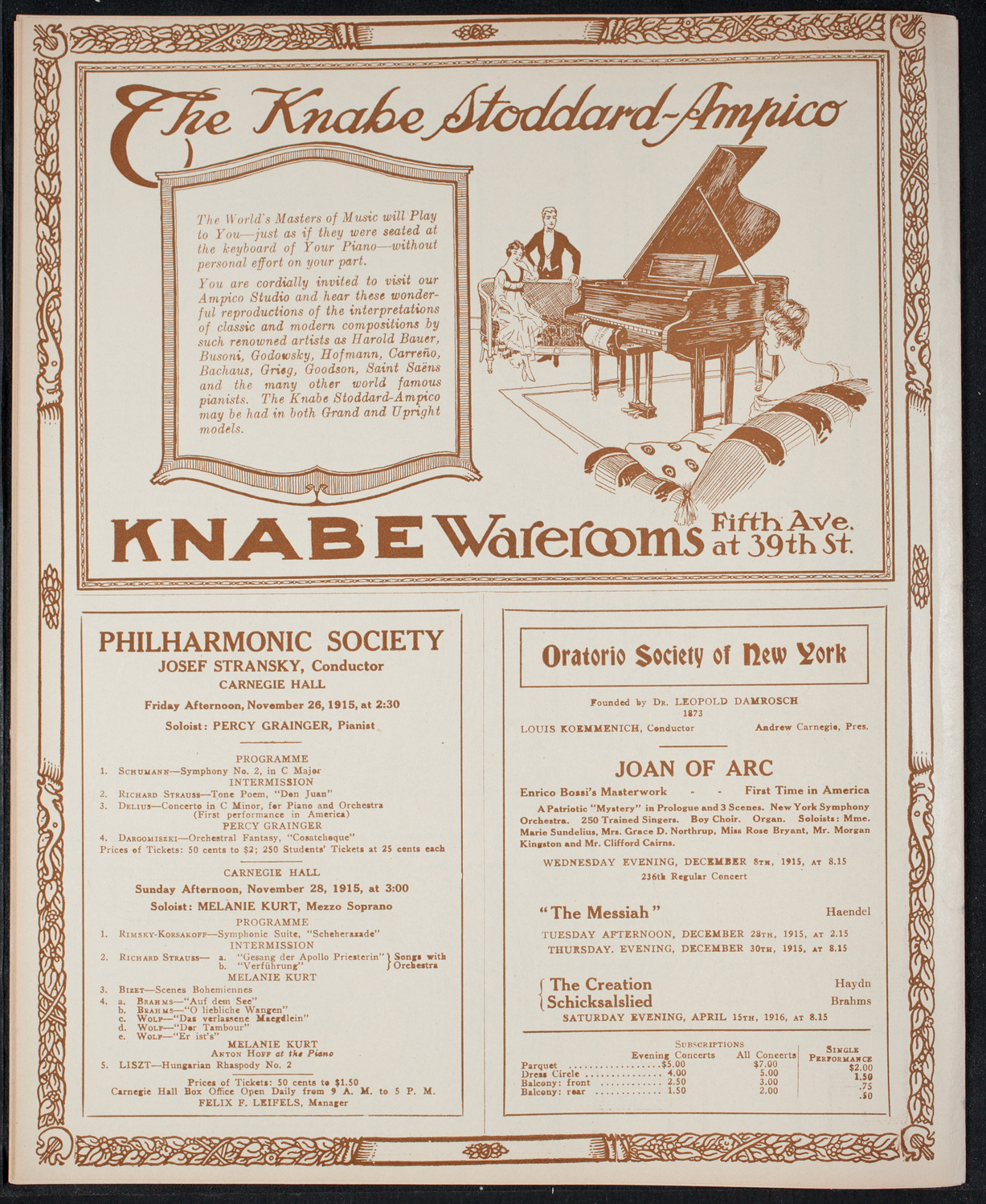 Roy Chandler's South American Series: Spring Byington-Chandler "A Trip to the Argentine", November 25, 1915, program page 12