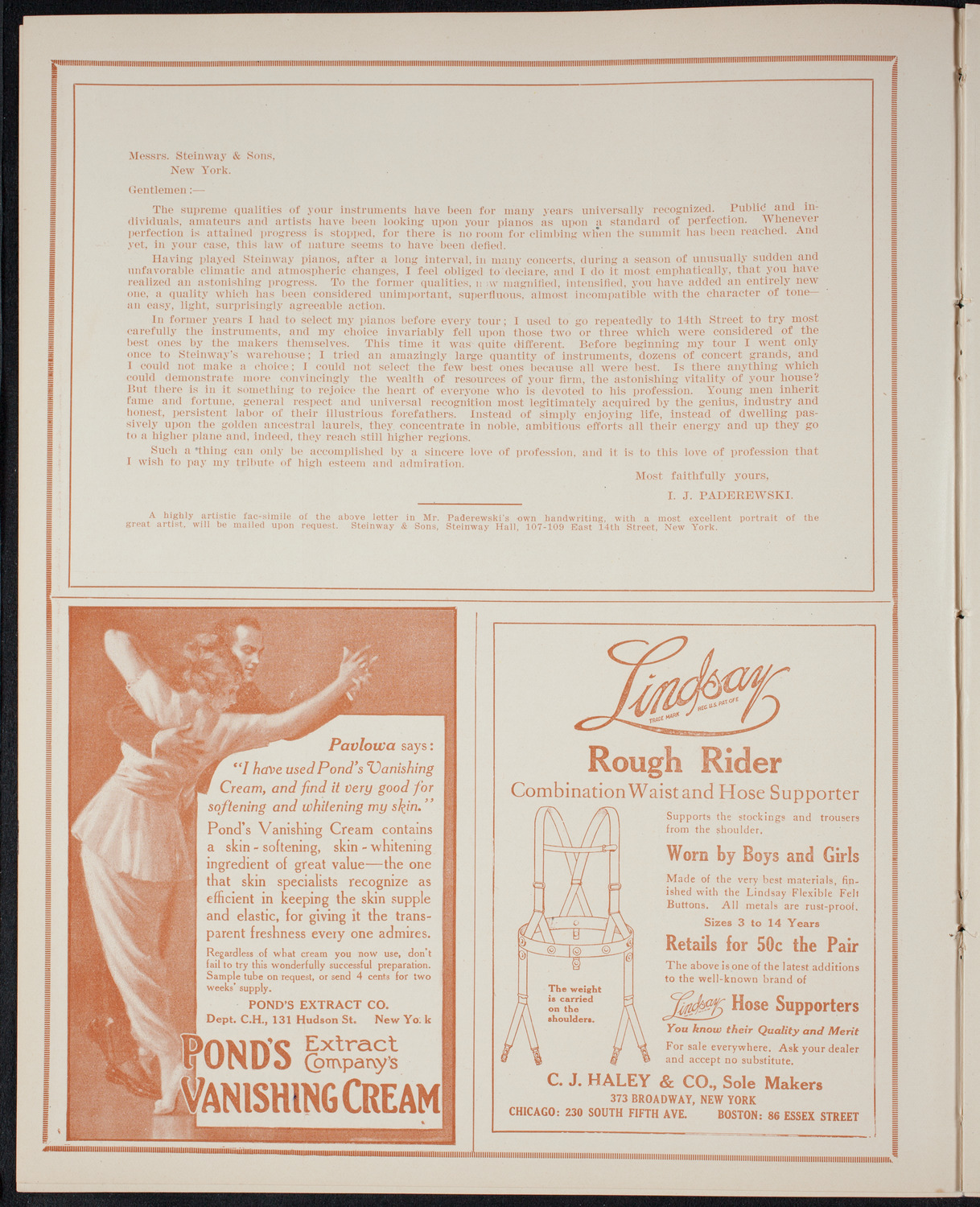 New York Philharmonic, March 5, 1915, program page 4