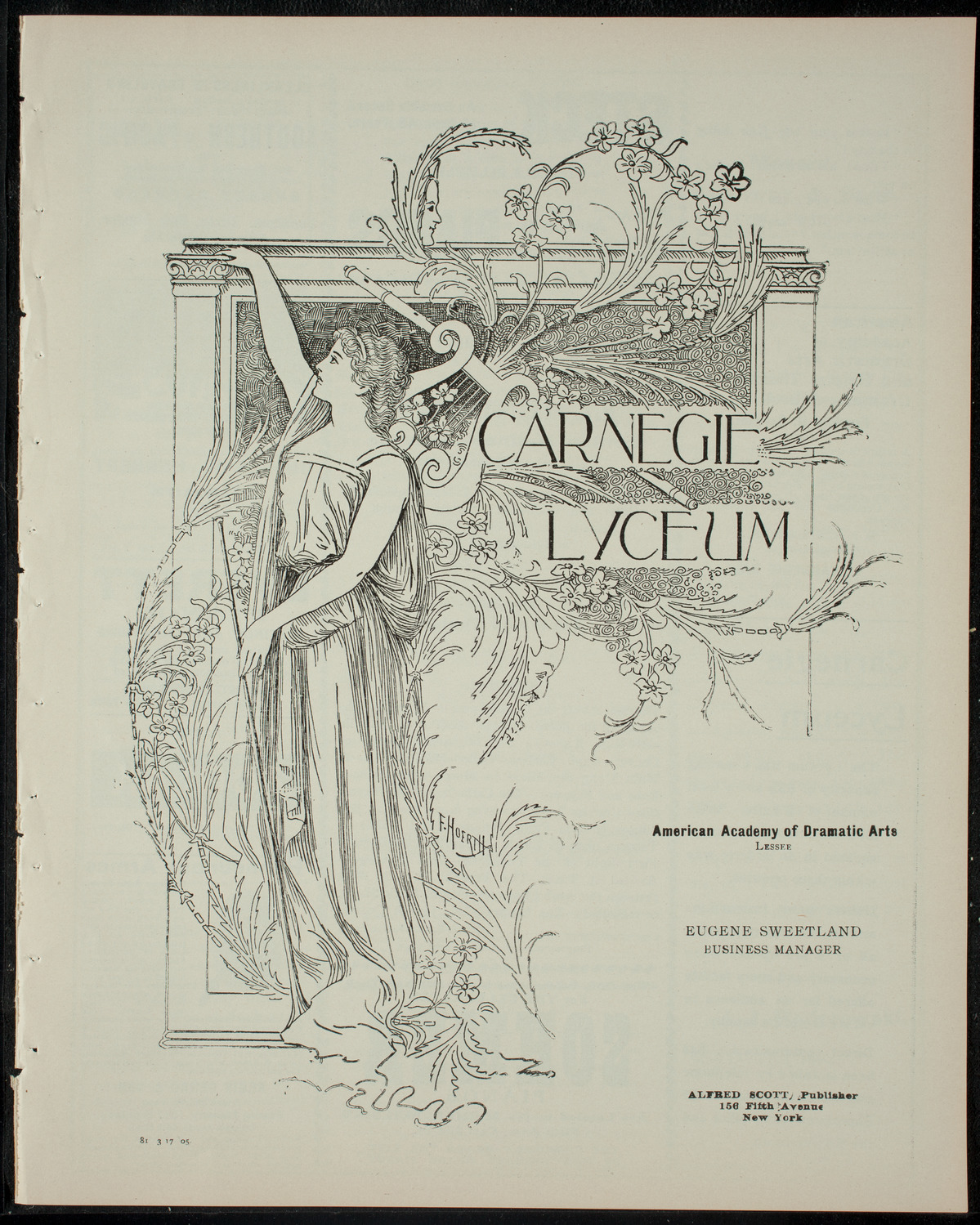 Elmendorf Lecture:Tunis and Tunisia, March 17, 1905, program page 1