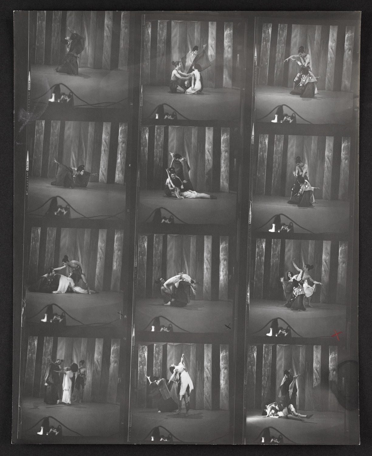 Rehearsals for "Rashomon" in Ballet Arts, Carnegie Hall Studio #61, c. 1960