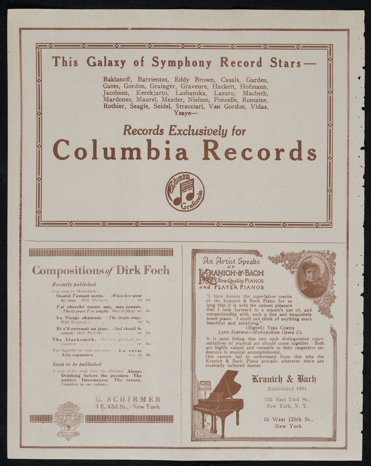 Lecture by Sir Philip Gibbs, February 16, 1921, program page 6