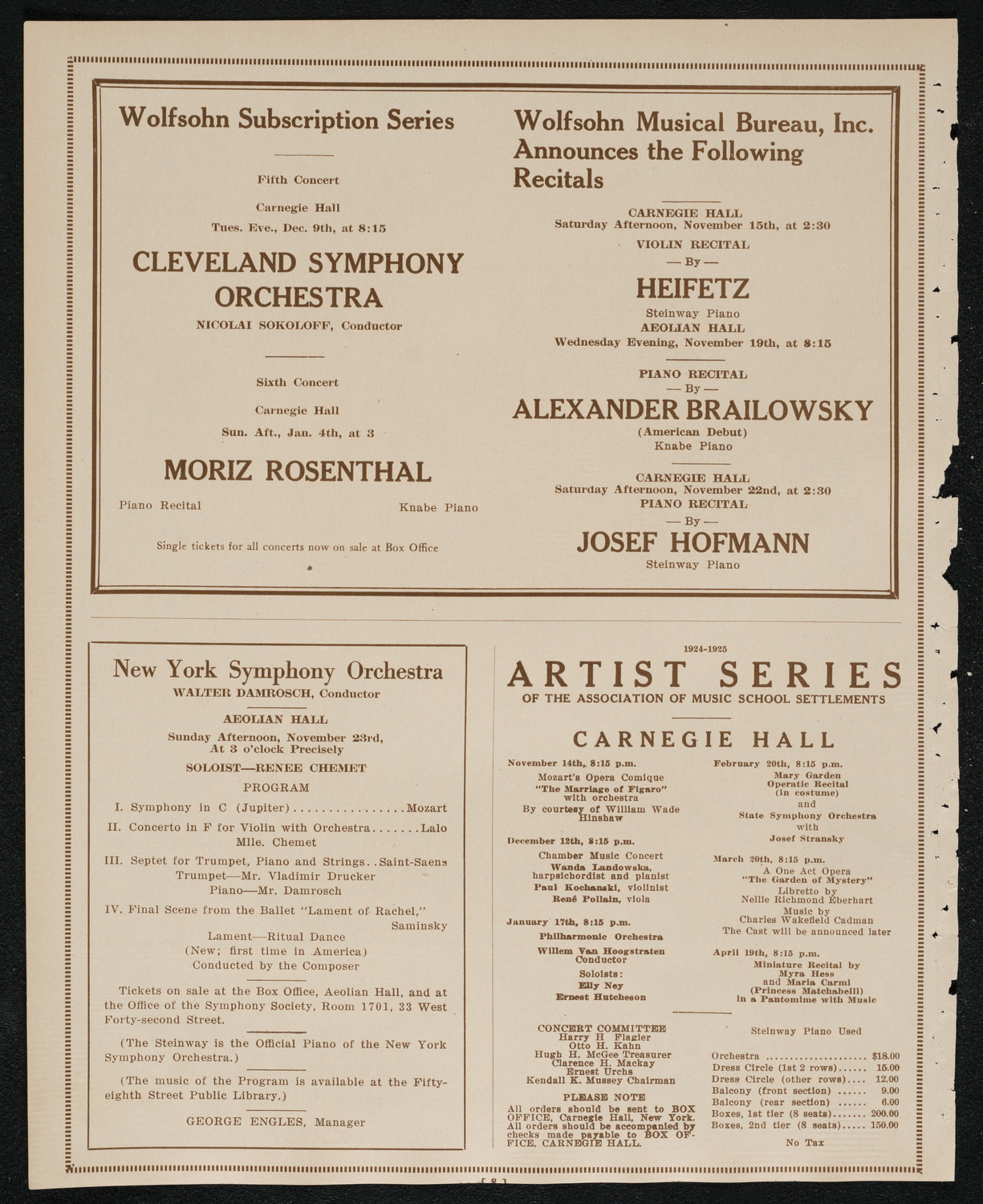 State Symphony Orchestra of New York, November 11, 1924, program page 8