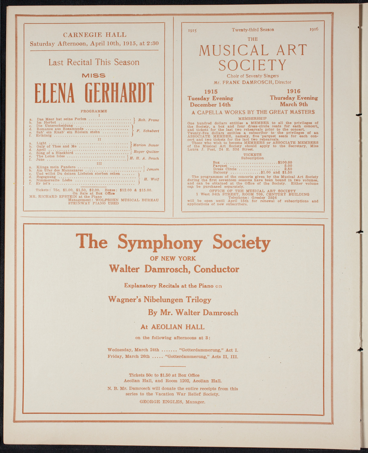 Ethel Leginska, Piano, March 19, 1915, program page 8