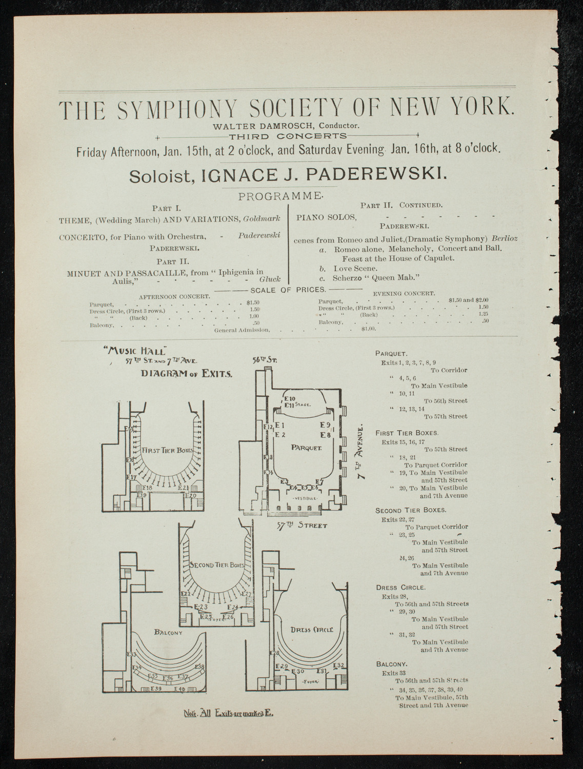 New York Symphony String Quartet, January 3, 1892, program page 10