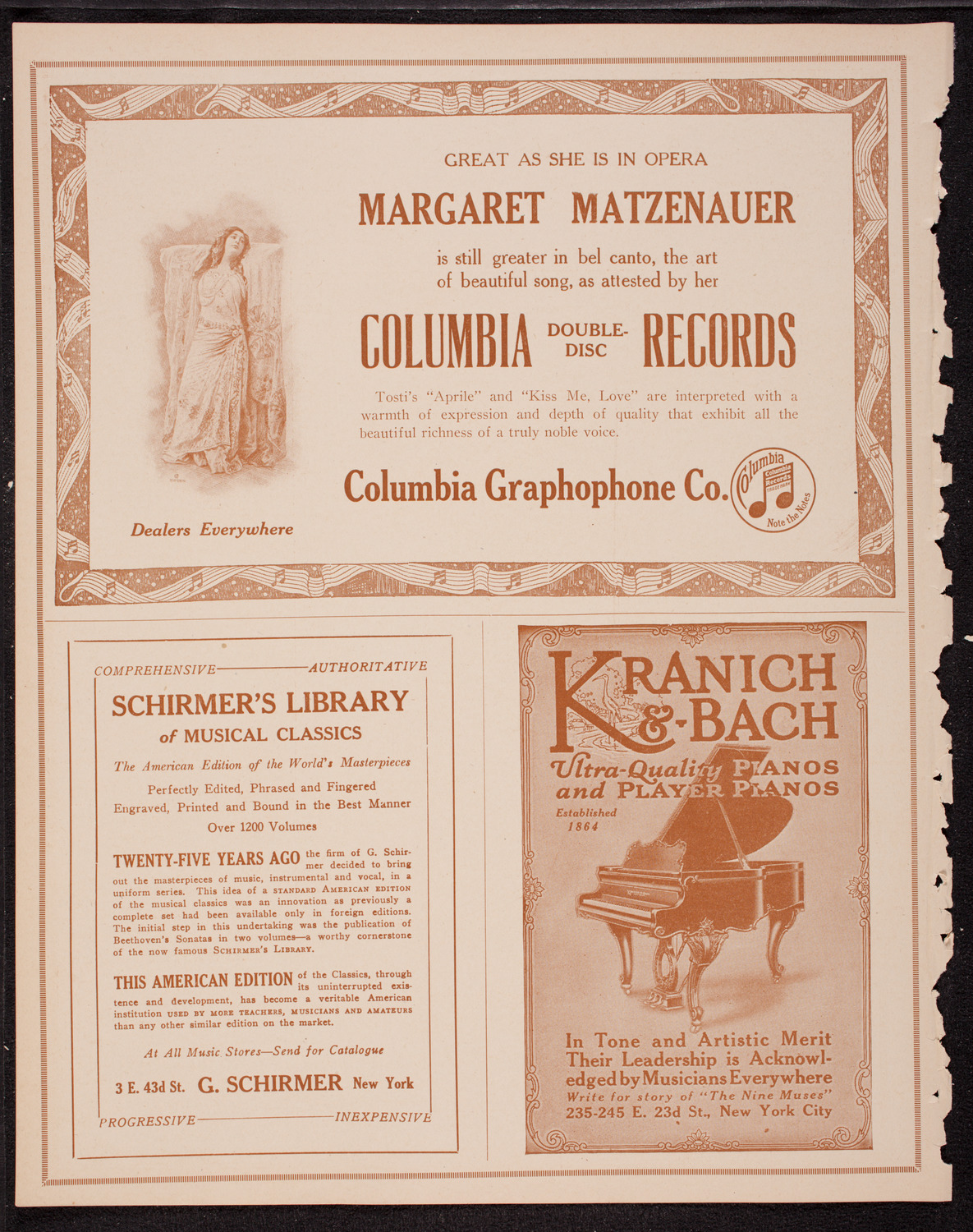 Marcella Sembrich, Soprano, November 21, 1916, program page 6