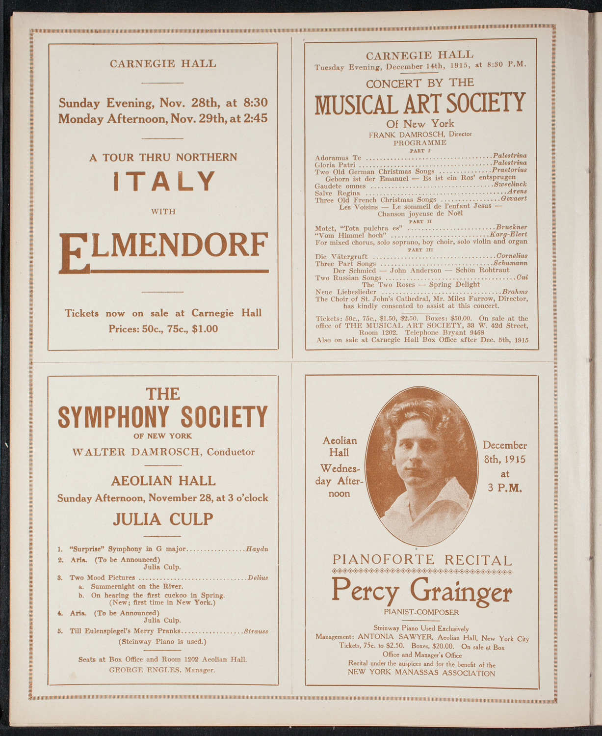 Workmen's Circle 15th Anniversary Celebration, November 27, 1915, program page 8