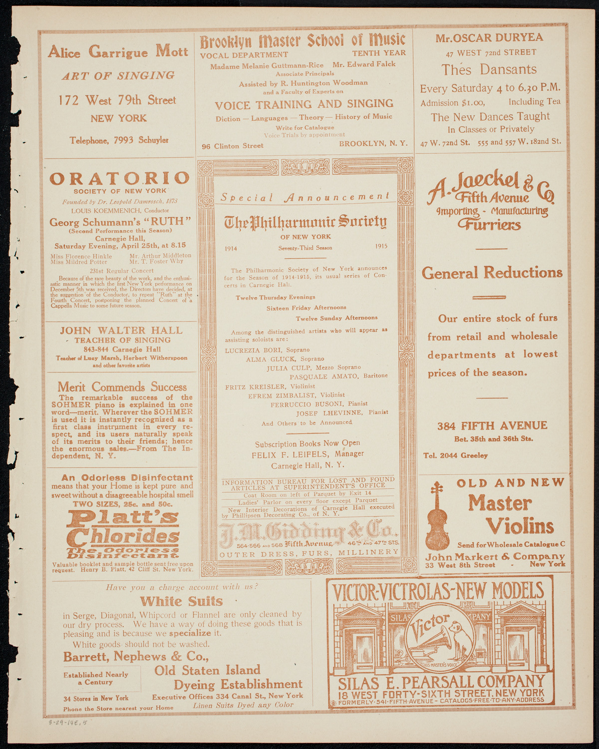 Newman Traveltalks: Florence and Venice, March 29, 1914, program page 9