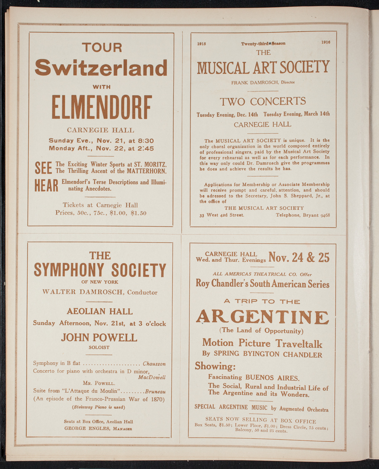 Fannie Bloomfield Zeisler, Piano, November 16, 1915, program page 8