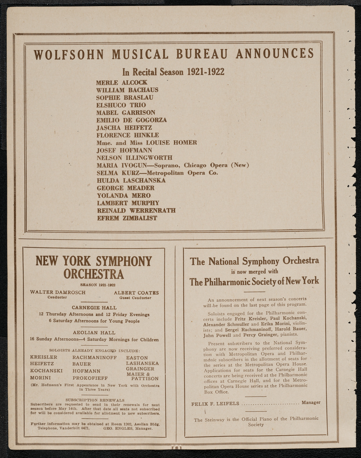 Graduation: College of Dental and Oral Surgery of New York, June 7, 1921, program page 8