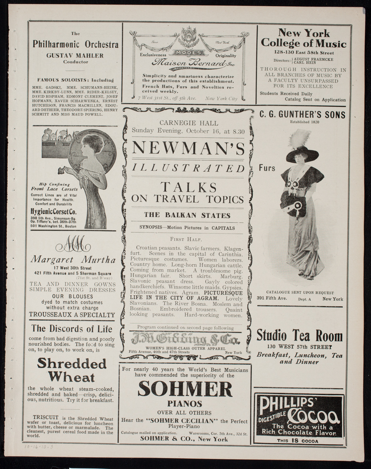 Newman's Illustrated Talks on Travel Topics, October 16, 1910, program page 5