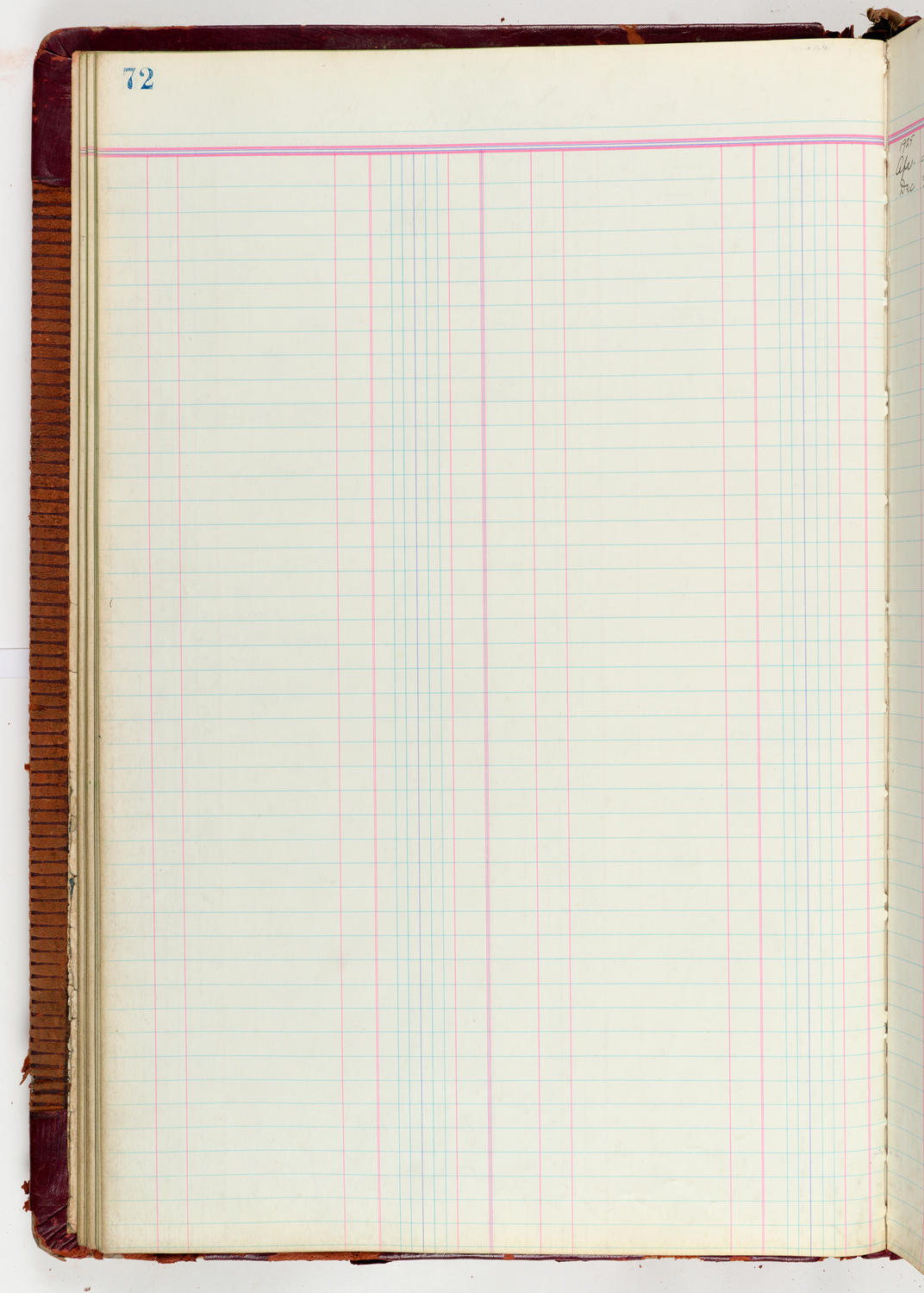 Music Hall Accounting Ledger Journal, volume 6, page 72