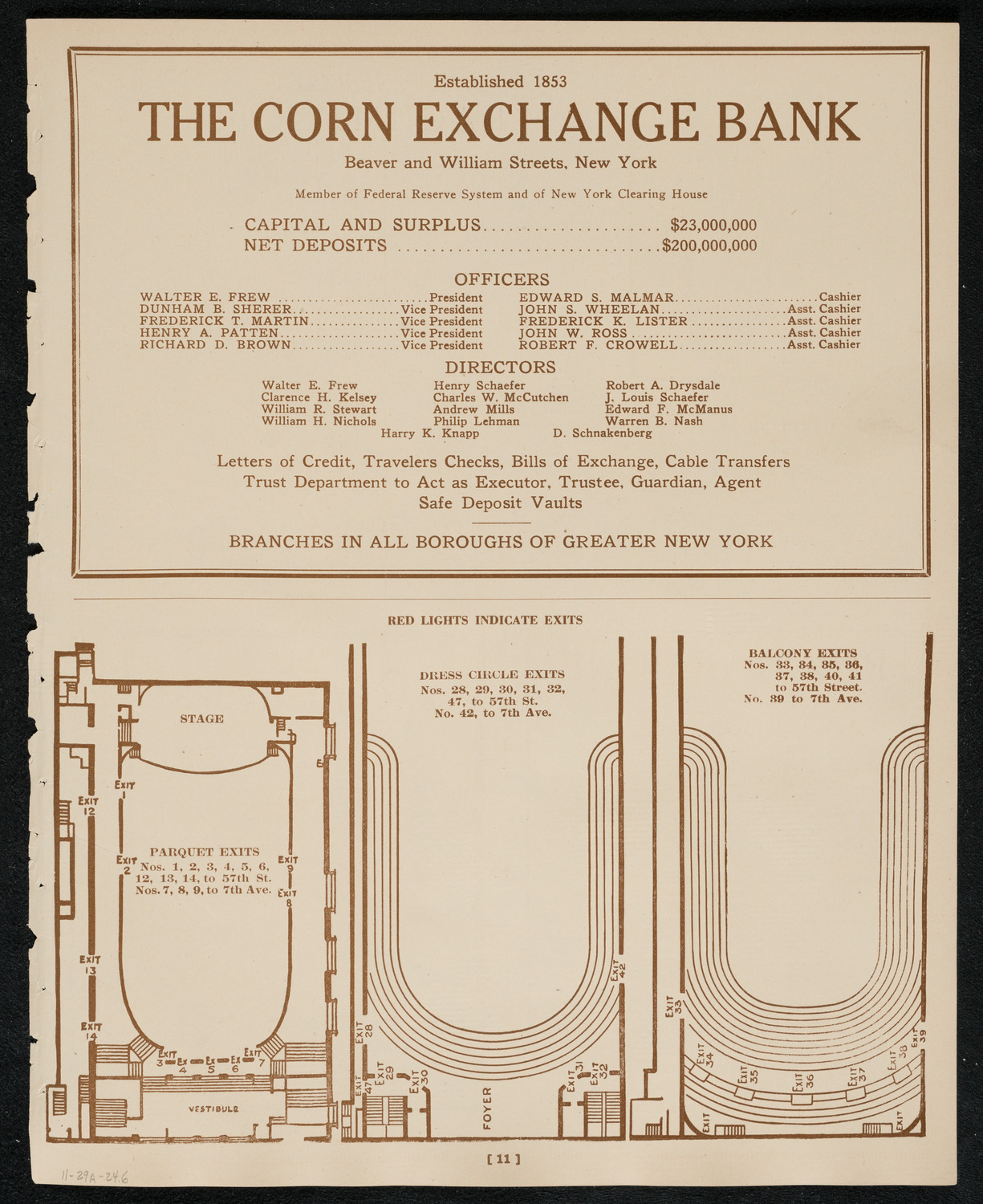 Boston Symphony Orchestra, November 29, 1924, program page 11