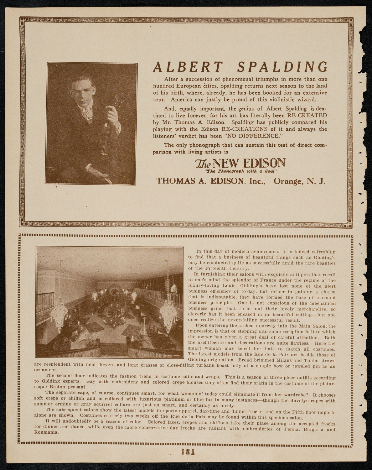 Angelo Guiffrida, Violin, May 28, 1922, program page 2