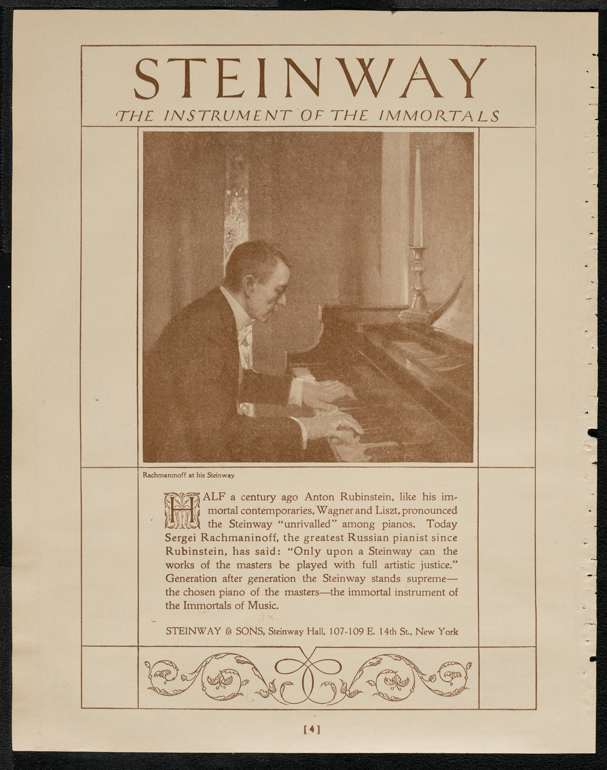 Sophie Braslau, Contralto, April 10, 1921, program page 4